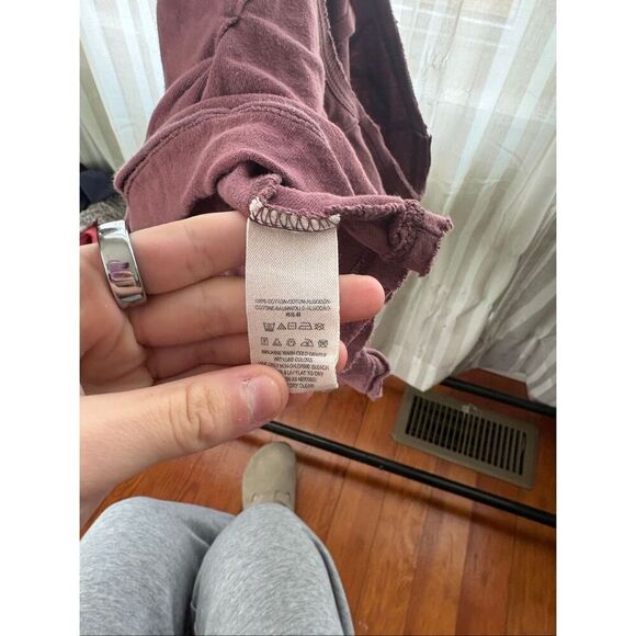 Free People Pleated Mauve Scoop Back Top - Picture 3 of 4